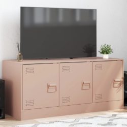 TV-benk rosa 99x39x44 cm stål