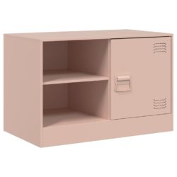 TV-benk rosa 67x39x44 cm stål