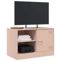 TV-benk rosa 67x39x44 cm stål