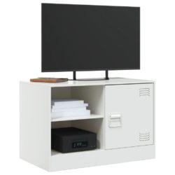 TV-benker 2 stk hvit 67x39x44 cm stål