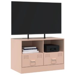 TV-benk rosa 67x39x44 cm stål