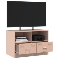 TV-benk rosa 67x39x44 cm stål