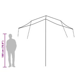 Campingpresenning grå og oransje 360×294 cm vanntett