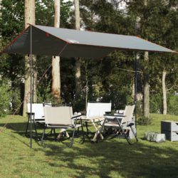 Campingpresenning grå og oransje 360×294 cm vanntett