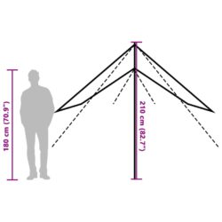 Campingpresenning grønn 460x305x210 cm vanntett