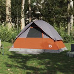 Kuppeltelt for camping 2 personer oransje vanntett