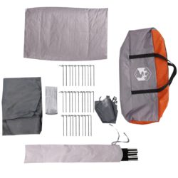 Vindskjerm for camping oransje 366x152x152 cm vanntett