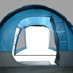 Tunneltelt for camping 4 personer blå vanntett