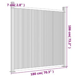Gjerdepanel WPC grå 180×186 cm