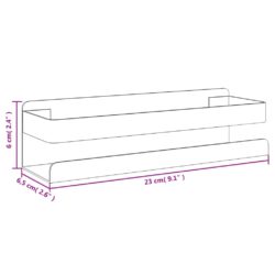 Dusjhylle matt svart 23×6,5×6 cm børstet 304 rustfritt stål