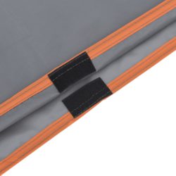 Regnponcho med hette 2-i-1 design grå og oransje 223×145 cm