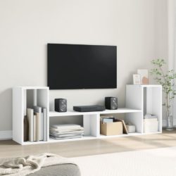 TV-benker 2 stk hvit 75x30x50 cm konstruert tre