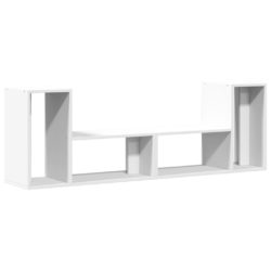 TV-benker 2 stk hvit 75x30x50 cm konstruert tre