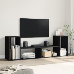 TV-benker 2 stk svart 75x30x50 cm konstruert tre