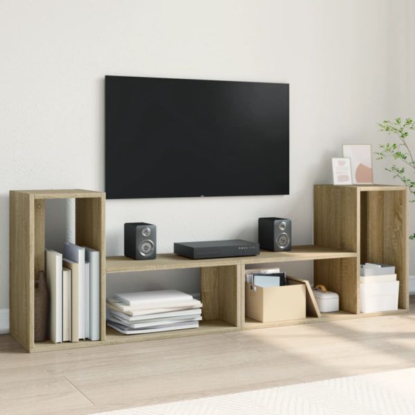 TV-benker 2 stk sonoma eik 75x30x50 cm konstruert tre