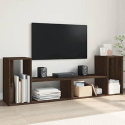 TV-benker 2 stk brun eik 75x30x50 cm konstruert tre