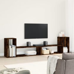 TV-benker 2 stk røkt eik 100x30x50 cm konstruert tre