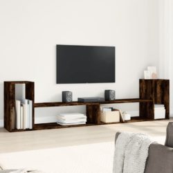 TV-benker 2 stk røkt eik 100x30x50 cm konstruert tre