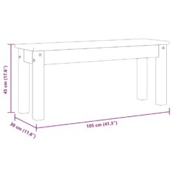 Spisebenk Panama 105x30x45 cm heltre furu