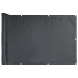 Balkongskjerm antrasitt 500×75 cm PVC