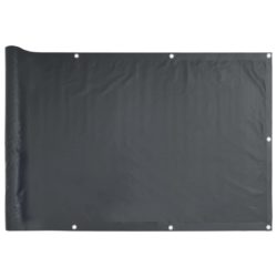 Balkongskjerm antrasitt 1000×75 cm PVC