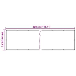 Balkongskjerm med steinutseende 300×90 cm PVC