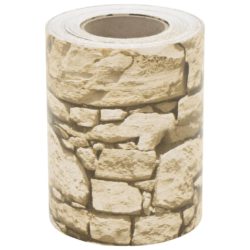 Hageskjerm med grovt steinutseende beige 35×0,19 m PVC