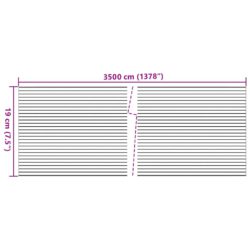 Hageskjerm med marmorgrus-utseende grå 35×0,19 m PVC