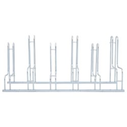 Sykkelstativ for 6 sykler gulv frittstående galvanisert stål