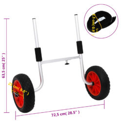 Kajakktralle avtakbar 100 kg aluminium