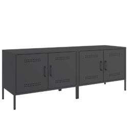 TV-benker 2 stk svart 68x39x50,5 cm stål