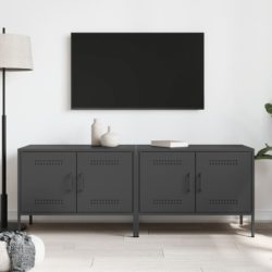 TV-benker 2 stk svart 68x39x50,5 cm stål