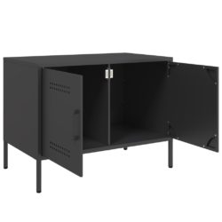 TV-benker 2 stk svart 68x39x50,5 cm stål