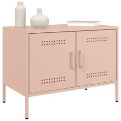 TV-benker 2 stk rosa 68x39x50,5 cm stål