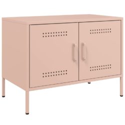 TV-benker 2 stk rosa 68x39x50,5 cm stål