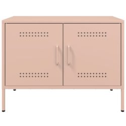 TV-benker 2 stk rosa 68x39x50,5 cm stål