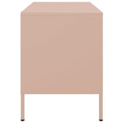 TV-benker 2 stk rosa 68x39x50,5 cm stål