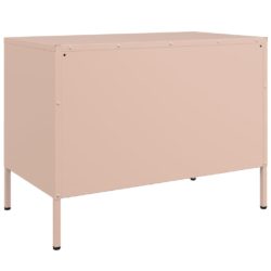 TV-benker 2 stk rosa 68x39x50,5 cm stål