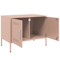 TV-benker 2 stk rosa 68x39x50,5 cm stål