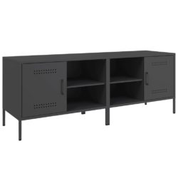 TV-benker 2 stk svart 68x39x50,5 cm stål