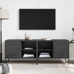 TV-benker 2 stk svart 68x39x50,5 cm stål