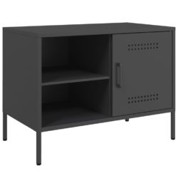 TV-benker 2 stk svart 68x39x50,5 cm stål