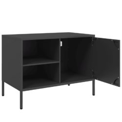 TV-benker 2 stk svart 68x39x50,5 cm stål