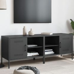 TV-benker 2 stk svart 68x39x50,5 cm stål