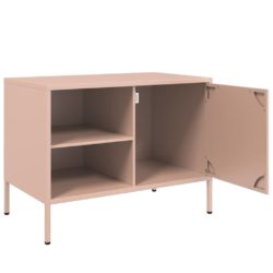 TV-benker 2 stk rosa 68x39x50,5 cm stål