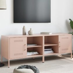 TV-benker 2 stk rosa 68x39x50,5 cm stål