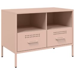 TV-benk rosa 68x39x43,5 cm kaldvalset stål