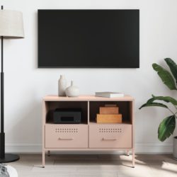 TV-benk rosa 68x39x43,5 cm kaldvalset stål