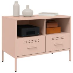 TV-benk rosa 68x39x43,5 cm kaldvalset stål