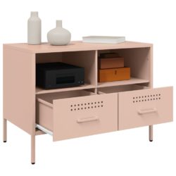 TV-benk rosa 68x39x43,5 cm kaldvalset stål